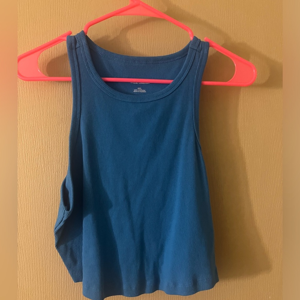 Blue crop top
